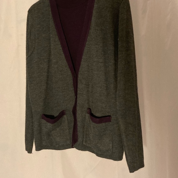 Kathi lee medium sweater gray sweater over built in top - Picture 1 of 11